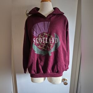 Vintage Burgundy Scotland Sweatshirt
